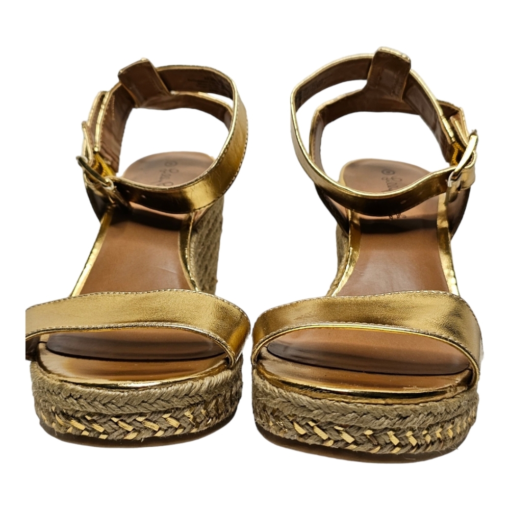 Lilly Pulitzer Gold Wedge Heel Shoes 6M - Picture 7 of 11